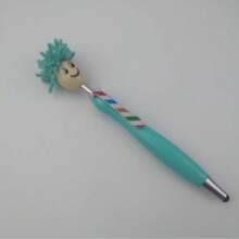 2-In-1 Plush Smiling Face Rainbow Tie Ballpoint Pen, Multi-Color Touch Screen Pen, Suitable For Creative Gifts In Offices And Schools, School Supplies,Back To School