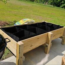 1pc 128 Gallon 8-Grid Breathable Grow Bag, Suitable For Vegetables, Flowers And Seedlings - Durable And Lightweight Plant Container With Net Pattern, For Indoor/Outdoor Use, Movable And Space-Saving Design, Home & Garden Decor, Vegetable Storage, Seedling Box, Classic Easy-To-Transplant Pot