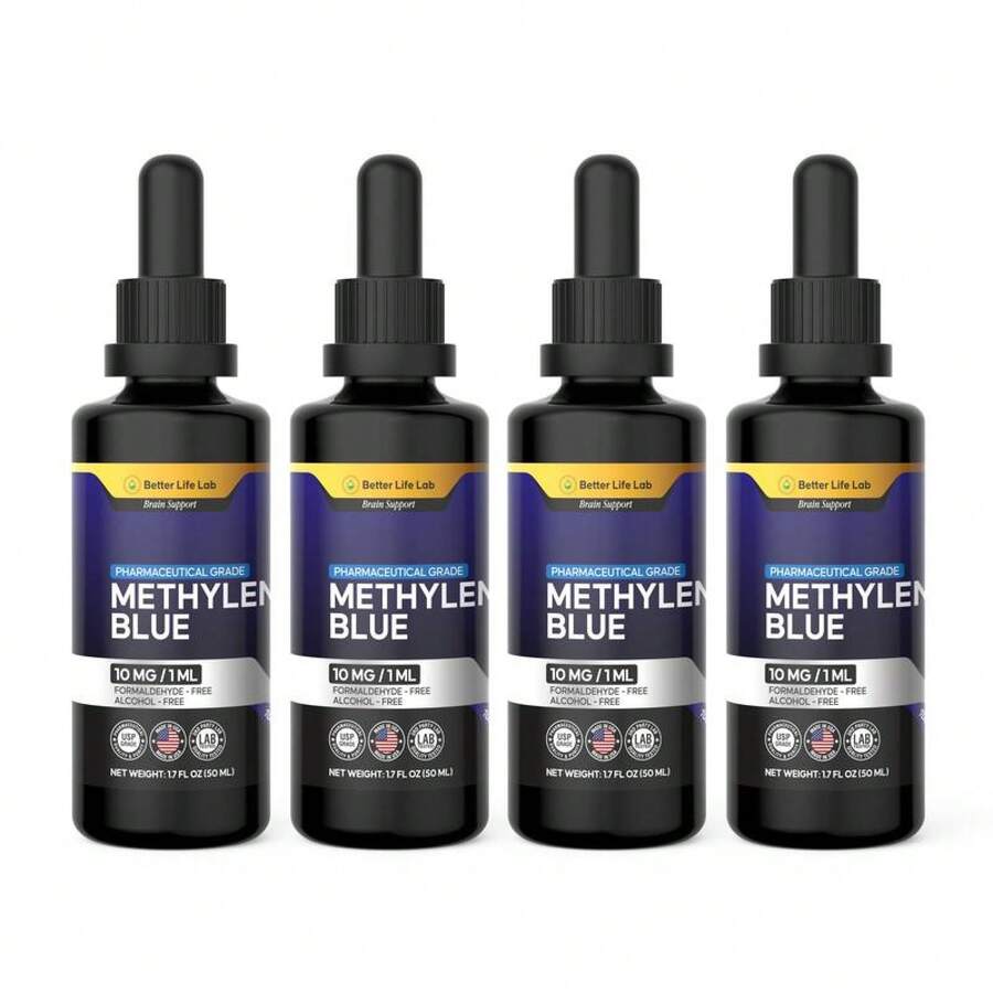 Pharma-Grade Methylene Blue Supplements – Enhance Focus, Memory & Cognitive Energy - 4 Pack - 查看 1