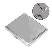 1PC Metal Cigarette Case For Regular, King Size, 100's, Can Hold 20 Cigarettes Cigar Boxes Pocket Cigarettes Holder Storage Container For Men Women ,Smoking Accessories, Cigarette Storage