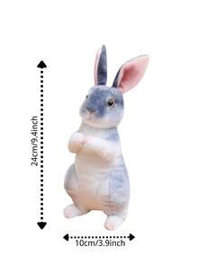 Aufrechte Kaninchen Plüschfiguren, 24cm, sortierte Farben, Polyester, perfekt für Halloween, Thanksgiving, Weihnachten, Neujahr, Valentinstag, Muttertag, Karneval, Ostern, Zuhause, Büro, Auto, Outdoor Deko