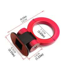 Ganchos de remolque de estilo ABS para coche, pegatina decorativa para coche, remolque delantero trasero, simulación de anillo de carreras, gancho de remolque para vehículo para OBRN - Negro A - Ver 8