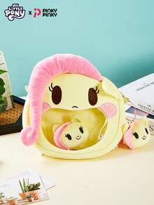 MY LITTLE PONY 女孩背包带独角兽毛绒包，透明书包，斜挎包独角兽单肩包轻便可折叠，适合圣诞节礼物，适合年轻学生和女性