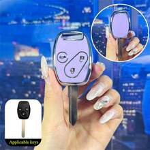 1 Vỏ bảo vệ chìa khóa điều khiển từ xa bằng TPU 2/3 nút, phù hợp với Accord Civic CR-V Pilot Insight Ridgeline, phụ kiện ô tô không cần chìa khóa - Nhiều màu-HHD - Xem 1