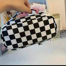 1 hộp đựng bút chì dung tích lớn họa tiết bàn cờ có tay cầm mềm, túi đựng đồ dùng văn phòng phẩm & hộp đựng đồ dùng học tập - Nhiều màu - Xem 5