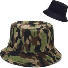 Reversible Bucket Hat For Women, Cute Beach Fisherman Style - Camo-a - View 1