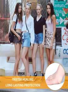 18 Stücke unsichtbare selbstklebende Silikon Blasenpflaster - langanhaltend, geeignet für Ferse, Zehe und Fußschutz in hellbeige