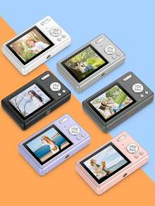 1 Pc Q12 Digital Camera With 64G Memory Card,50 Million Pixels 2.4-Inch Screen Portable Camera, Rechargeable Camera CCD & Multiple Filter Modes. Portable Anti-Shake Smart Zoom Digital Camera For Outdoor