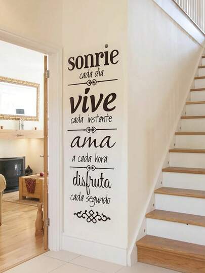 2 件/套黑色创意西班牙贴纸墙贴，乙烯基贴花适用于家庭、浴室、卧室和镜子装饰，适用于客厅书房厨房更衣室休息室大厅走廊办公室墙壁装饰房间装饰墙贴