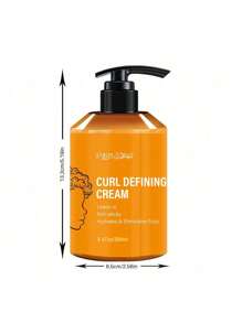 9.47 Oz Curl Defining Cream, Infused With Argan Oil, Moisturizing Leave-In Conditioner, Hydrating And Nourishing, Anti-Frizz, Enhances Elasticity, Moisturizing And Long-Lasting Styling, Suitable For Dry, Wavy, Curly And Other Hair Types, Castor Oil Curl Defining Cream, Makes Hair Look Shiny And Lustrous. Unisex