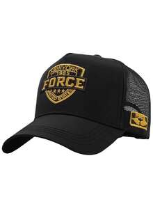 New High Crown Hat Summer Sun Hat Men Baseball Cap Wide Brim Breathable Mesh Sports Cap Sun Protection - Black - View 8