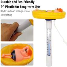 Schwimmbad-Thermometer Poolzubehör Schwimmthermometer Schwimmwasser-Thermometer Pool-Wassertemperaturmessgerät Comic-Pool-Thermometer Temperaturmessgerät, Pool-/Spa-Thermometer genau einfach ablesbar kreativ mit Seil Schwimmthermometer, Bad, Pool, SPA, Aquarien