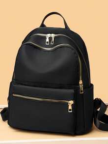 Fashion Versatile Oxford Cloth Women Backpack, School Backpack - Black - View 6