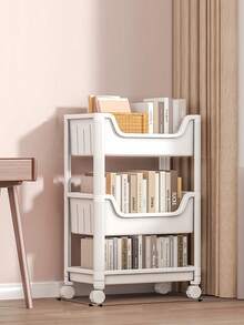 Hộp lưu trữ có bánh xe dung tích lớn, thích hợp để trên bàn hoặc dưới gầm bàn, tuyệt vời cho sinh viên sắp xếp sách giáo khoa, ba lô, văn phòng phẩm và các vật dụng cần thiết hàng ngày trong ký túc xá - trắng - Xem 13