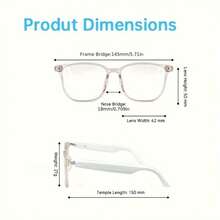 Smart Audio Glasses -  Magnetic Charging, Voice Assistant, 5.4 Wireless Audio Mic, Remote Control Photography, Open Headphone Design, Suitable For Women, Great For Gaming And Working, Gaming Accessories | Modern Eyewear | Wireless Audio Glasses - 白色框+變色鏡片 - 查看 3