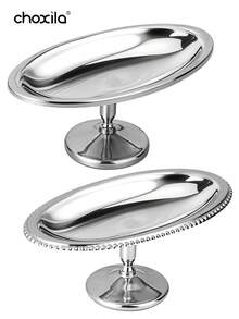 choxila 1个椭圆形冰淇淋杯，不锈钢甜点碗杯，船形甜点杯，酸奶零食糖果沙拉水果布丁杯，适用于派对、婚礼、斋月、宰牲节