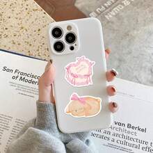 50pcs Pink Cartoon Y2K Aesthetic Stickers, Cute Animal Vinyl Waterproof Retro Stickers For Laptop, Phone, Car, Skateboard, Water Bottle, Scrapbook, Computer, Diary - B - View 7