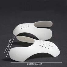 1/2 双防皱鞋套 - 塑料运动鞋防皱保护套，带可调节鞋头支架，用于鞋子保养和维护