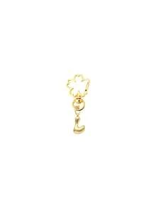 1pc Cute Bubble Alphabet Charm Bag Pendant - Flower Shape Keychain, High Quality Gold Letters A-Z, Shiny Alloy Bag And Backpack Pendant - Perfect Gift For Birthdays And Special Occasions, Keychain Ring Bag Backpack Pendant Car Pendant, Gift For Women And Girls, Wallet And Handbag Accessories, Bag Pendant, Best Gift For Lovers, Friends, Party Souvenirs