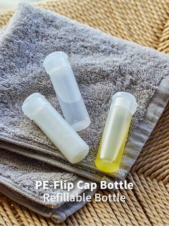 YUEMEI MOMENT 1 个 YM-PE 翻盖瓶，容量 12ml/18ml/30ml/50ml/100ml/200ml/400ml（0.42oz/0.63oz/1oz/1.75oz/3.51oz/7.03oz/14.07oz），柔软 PE 材质挤压瓶，翻盖设计适用于爽肤水、精华液、沐浴露、洗发水、护发素、润肤露、面霜等化妆品和盥洗用品，非常适合旅行装