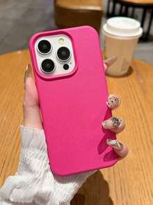Phone Case Apple Minimalist High-End Leather Texture Phone Case Compatible WithIPhone Case 16Pro Max/16 Pro/16/16 Plus/15/15 Pro Max/15 Pro/15 Plus/11/12/13/14 Pro Max/XS/11 Pro/11 Pro Max/12 Pro/12 Pro Max/13 Pro/13 Pro Max/14,Suitable For IPhone 17 Air - 玫紅色 - 查看 4