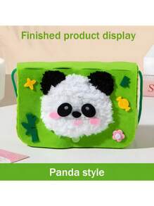 1 pieza Cuadro de pintura de ganchillo hecho a mano para niños, material de manualidades con dibujos animales, calcomanías de juguete, el mejor regalo de cumpleaños para niños y niñas con accesorios de color aleatorio, regalos de Navidad, regalos festivos