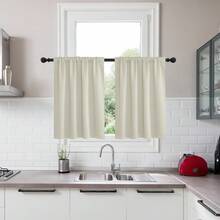 Local Delivery Black Blackout Curtains 63 Inch Length, Room Darkening Thermal Insulated Noise-Reducing Black Out Curtains For Bedroom Living Room Windows, Back Tab Rod Pocket, W52 X L63 Inches, 2 Panels - Beige - View 1