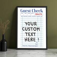 定制宾客支票艺术印刷品、墙面艺术帆布海报、个性化引言标语、公寓墙面装饰、客厅卧室厨房装饰，无框架 - 彩色 - 查看 6