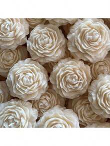 Set de 3 moldes con forma de flor de peonía, tamaños pequeño/mediano/grande - Blanco - Ver 2