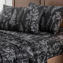 Black Sheets, Deep Pocket, 1800 Thread Count, Soft Breathable, Cute Printed Boho Farmhouse Bed Sheets, Up To 18 Inch - Black - View 3