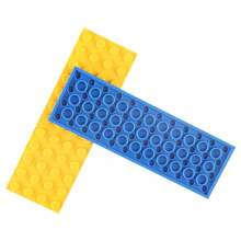 KIDNOAM 5 Stücke 4*12 kleine Partikel Bausteine Doppelseitige Basisplatten, lose Bausteine, Lernspielzeug