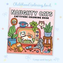 Neues freches Katzen Malbuch, ein Segen für Katzenliebhaber und Malbegeisterte, beinhaltet gemütliche Momente mit schelmischen Katzengefährten, Malbuch für Erwachsene, Lernspielzeug für Kinder, Familienzusammenkunft, Geschenk zum Schulanfang, Malbuch, Schulmaterial