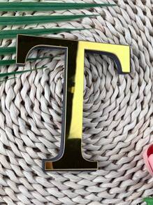 1 Piece 3D Acrylic Mirror Letter Art Wall Sticker - Light And Shadow Intertwined Space Aesthetic Symbol, Gold/Silver/Black/Rose Gold Oversized Letters Self-Adhesive Home Decorative Letter Logo Art Sticker, Artistic 3D Thickened Acrylic Mirror Letters Wall Sticker (3.93/5.9/7.87/11.81 Inches)