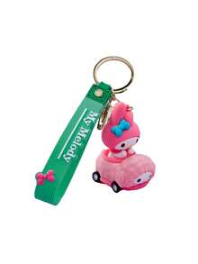 Sanrio حلقة مفاتيح مصنوعة من الحشو الناعم بشكل ساتيريو هيلو كيتي، حلقة مفاتيح جذابة، حلقة مفاتيح من سلسلة سيارات التصادم، حلقة مفاتيح من سلسلة طائرات كيوت، قلادة كورومي للحقيبة الظهر، تميمة دمية سينامورول للحقيبة، قلادة أنمي بوبوم بورين الأنيقة، هدية صغيرة كيوت، قلادة أنمي عصرية، مناسبة لمفاتيح السيارة وتميمات الحقائب المختلفة، هدية رائعة للعائلة والأصدقاء