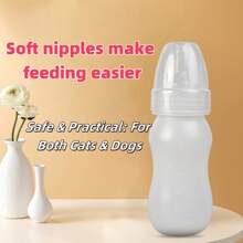 Accessori per animali domestici - Biberon in silicone da 60ml per animali domestici, con tettarella piccola, biberon per l alimentazione di cuccioli e animali da compagnia, disponibile come singolo biberon o set di biberon