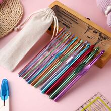 14 Stücke Aluminium Häkelnadel Set - 2-10mm Stricknadeln, geeignet für Handarbeiten und Garnprojekte