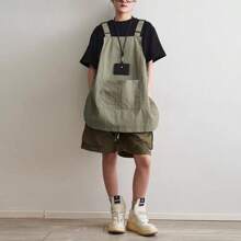 1pc Workwear Apron, Water-Resistant Men's And Women's Cover Up, Kitchen, Home Use, Coffee Shop, Work Clothes
