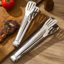 304 Stainless Steel Three-Wire Clamp Buffet Food Clip Bread Clip Steak Clip Thickened Multi-Function Barbecue Clip