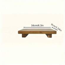 1 pieza Bandeja de baño de madera de palo de rosa, adecuada para sostener gel de ducha, champú, velas aromáticas, decoración de baño, bandeja decorativa multifuncional, almacenamiento de baño, decoración de habitación, regalo perfecto para Halloween, San Valentín, Acción de Gracias y otras festividades - Café integral - Ver 12