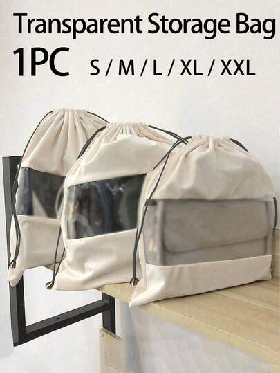 حقيبة يد واقية من الغبار، حقيبة مصنوعة من القماش المدمج تحمي من الرطوبة والغبار، حقيبة تخزين للملابس الداخلية، حقيبة تخزين شفافة قابلة للتنفس مقاومة للرطوبة، حقيبة متعددة الاستخدامات للخزانة، حقيبة تخزين سفر بسحاب، حقيبة واقية للحقيبة اليدوية للنساء
