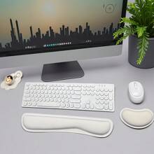 3pcs Keyboard Wrist Rest Pad, Ergonomic Mouse Pad With Wrist Support Memory Foam Non-Slip Rubber Base, Suitable For Home Office Gaming Computer Laptop To Ease Pain