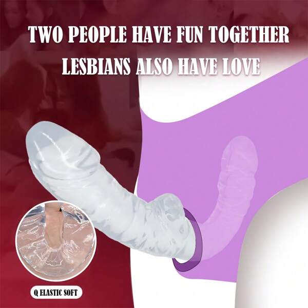 Soft Jelly Double Realistic Cock Lesbian Vagina Anal Plug Fake For Women Couples Gay Adult Game Accessories