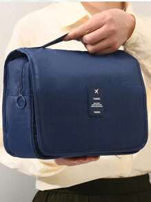 1pc Large Capacity Hanging Travel Toiletry Bag, Waterproof Makeup Organizer Bag, Portable Bathroom Cosmetic Storage Pouch, Suitable For Men, Women, Students, Travel, Shaving Sets, Waterproof Makeup Bag, Bathroom Shower & Grooming Kit, Beach Vacation, Holiday Beach, Bathroom Storage, Bedroom Storage, Father's Day Gift