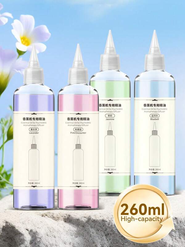 260ml Large-Capacity Aromatherapy Diffuser Refill Oil For Automatic Aroma Diffuser Machine, 20 Scent Options: Lavender, Cologne, Ocean, Jasmine, Lemon, Jasmine, White Tea, Rose, Bluebell, Sandalwood