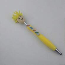 2-In-1 Plush Smiling Face Rainbow Tie Ballpoint Pen, Multi-Color Touch Screen Pen, Suitable For Creative Gifts In Offices And Schools, School Supplies,Back To School