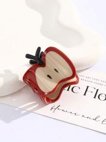 1pc Women's Cute Apple Acrylic Hair Claw Clip, Elegant Hair Claw Clip Hair Accessory Fashion Hair Accessories Elegant Hair Clip