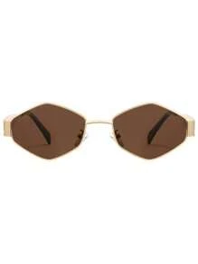 2 pièces Lunettes de vue vintage asymétriques or-gris et or-brun
