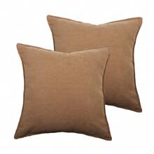 2pcs Creamy Snowflake Herringbone Throw Pillow Covers, Soft & Breathable Square Cushion Covers, Polyester Fiber Material, Size Options: 40x40cm, 45x45cm, 50x50cm, Minimalist Herringbone Pattern Creates A Cozy Atmosphere, Suitable For Home Decor In Living Room And Bedroom, No Pillow Inserts.