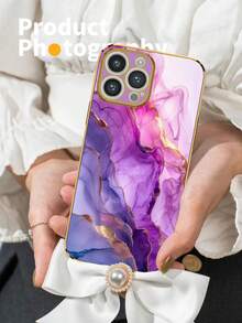 1 件 6D 电镀紫色大理石纹防震手机壳，兼容 手机壳/配套手机壳/有趣的手机壳/Galaxy 手机壳/Redmi 手机壳/OPPO 手机壳/配套手机壳，兼容 15 Pro Max/14 Pro Max/Galaxy A05/Galaxy A54 5G/Galaxy A52/A52s 5G/Galaxy S21 FE 5G/Galaxy S25 Ultra/Galaxy S24 Ultra 5G/Poco X5 Pro