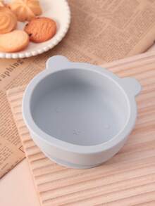 1件装硅胶婴儿餐具可爱卡通熊形碗吸盘饭盒喂食训练婴儿用品防滑餐具 - 多色 - 查看 10